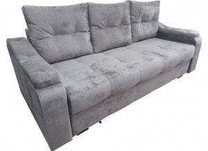 Диван София прямой раскладной бежевый плюш 230см