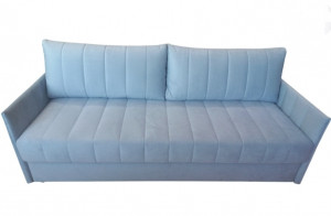 Диван Пекин прямой раскладной голубой велюр 200см