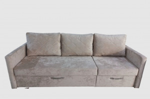 Диван Стелс с выкатным модулем бежевый плюш 220см