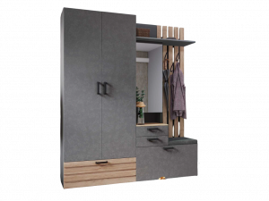 Прихожая Денвер 401 200 Дуб Галифакс Серый 180x39x215