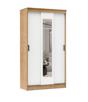 Шкаф-купе Эко дуб вотан/белый 120х57х220
