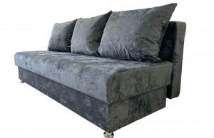 Диван прямой ППУ с подушками без подлокотников графит 190 см