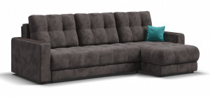 Угловой диван BOSS 3.0 Classic XL велюр Alkantara серый