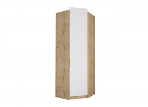 Шкаф Угловой Лавис Дуб бунратти/Белый 76х76х215