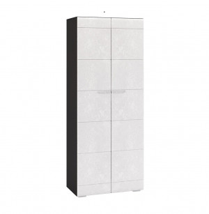 Шкаф 2-х створчатый ШК-02 Бруклин венге/бетон белый
