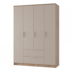 Шкаф 4-х створчатый распашной  Эмилия дуб смоки айриш 160х61х222