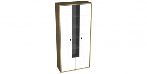 Шкаф распашной двухдверный Багама белый 98см