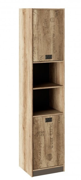 Шкаф стеллаж пенал Пилигрим Дуб Каньон светлый 47х43х211
