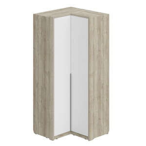 Шкаф угловой распашной 2-х створчатый Анима ШК 3227 дуб серый/белый 108х106х233 см