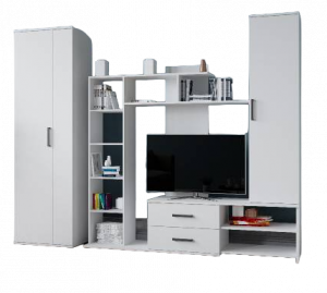 Гостиная Сидней  белая  245х43х200