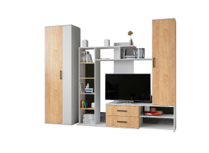 Гостиная Сидней  Дуб Крафт золотой 245х43х200