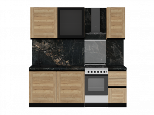 Кухня Сити Дуб Галифакс натуральный 220х60х216