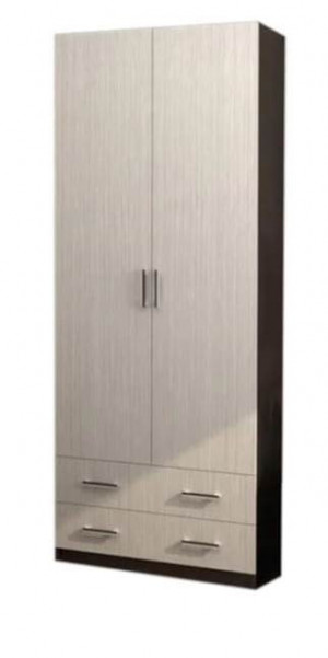 Шкаф двухдверный Дуэт Эко Эра платяной дуб венге