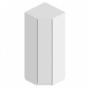 Шкаф угловой Бьянко белый лофт 78х78х210