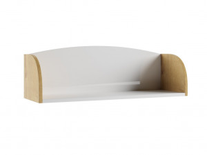 Полка Сканди Дуб бунратти/Белый 26х25х80