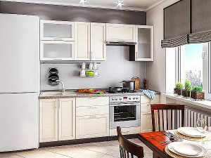 Кухонный гарнитур прямой Сканди-02 Cappuccino Softwood капучино 260