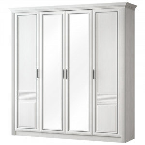 Шкаф 4-х дверный без 2-х центральных фасадов Ясень белый