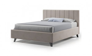 Кровать двухспальная Оливия  с ПМ мягкая бежевый 160х200