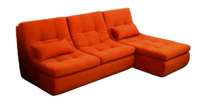 Диван-кровать угловой Грейс 1 с оттоманкой оранжевый