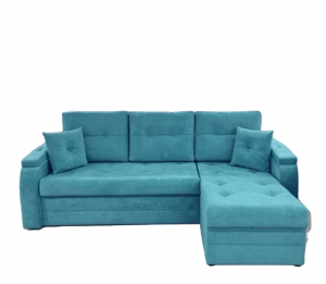 Диван угловой раскладной София бирюзовый 290х160 см