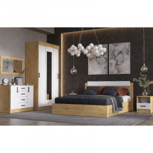 Спальный гарнитур модульный ЭКО дуб вотан/белый