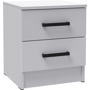 Тумба прикроватная с 2-ящиками Спальня Асти Белый 40х38х47