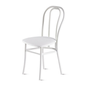 Стул кухонный Премьер хром/экокожа белая 44х36х85