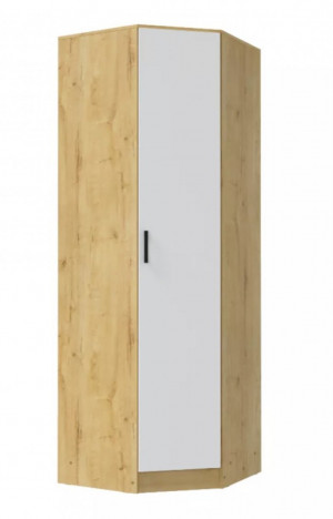 Шкаф угловой ЭКО вотан/белый