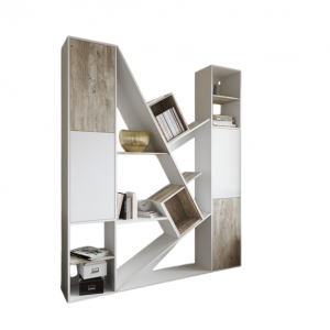 Стеллаж СТМ-3 белый/дуб юкон 180х30х212