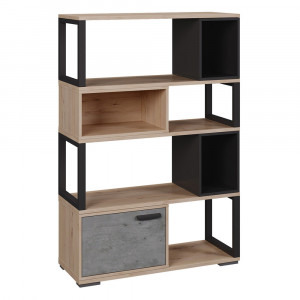 Стеллаж Либерти Блэк Бежевый 90х36х157