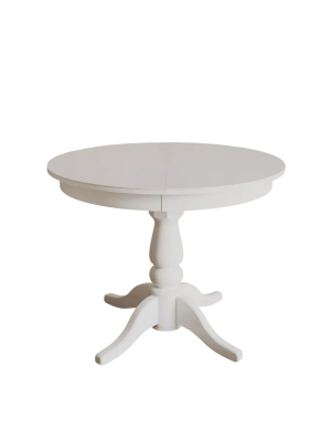 Стол кухонный круглый раздвижной белый 85х85х75