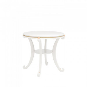 Журнальный стол Глория круглый дуб молочный 70х70х66