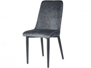 Стул кухонный Дейзи серый велюр черный металл 44х45х94