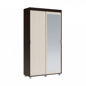 Шкаф-купе 2-х створчатый Альянс с зеркалом Белфорт/Венге 100х61х220