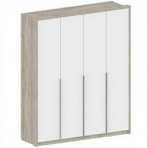 Шкаф распашной 4-х створчатый Анима ШК 3205 дуб серый/белый 190х59х233 см