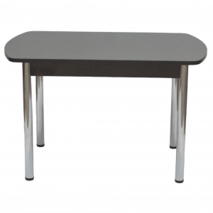 Стол кухонный раздвижной Европейский хром/черный иней Висма 120(+40)х80х75