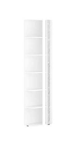 Стеллаж торцевой  Николь 901.17 белый 32х56х225