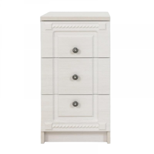 Тумба прикроватная 3 ящика Азалия Бодега белая 35х45х67