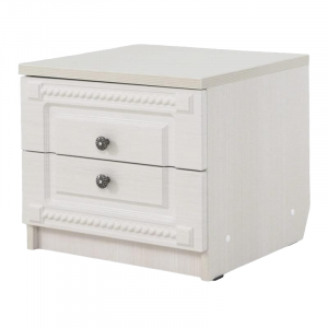 Тумба прикроватная 2 ящика Азалия бодега белая 45х43х42