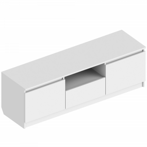 Тумба ТВ Бьянко белый 140х40х45