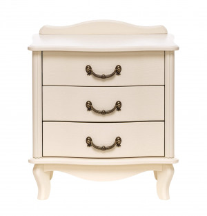 Тумбочка прикроватная Джульетта 3 ящика дуб молочный 49х40х57