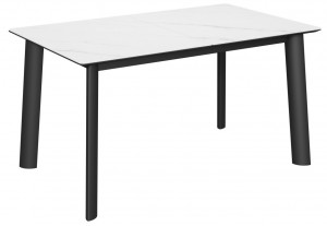 Стол кухоный прямой раскладной Турин-1C  керамика матовая/металл 85х140 (+40)