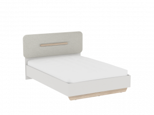 Кровать двухспальная с мягкой вставкой Аврора  дуб мария кашемир 140х200