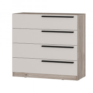 Комод 4 ящика Урбан дуб смоки/кашемир 90х37х83