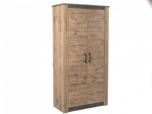 Шкаф распашной 2-х створчатый   Денвер Дуб Веллингтон 112х54х230