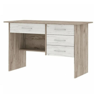 Стол письменный Сити с ящиками дуб крафт серый, дуб крафт белый 120х75х60
