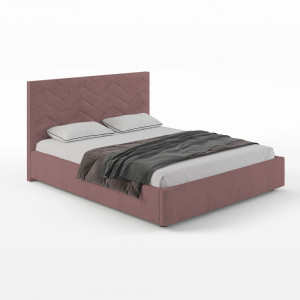 Кровать с мягким изголовьем 1,6*2,0  Ева-4 бордовый велюр
