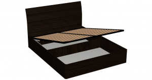 Кровать двуспальная Скарлет 160х200 с подъемным механизмом венге