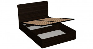 Кровать двуспальная Скарлет 140х200 с подъемным механизмом венге
