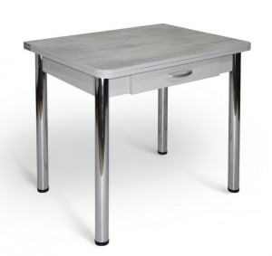 Стол кухонный с ящиком раскладной  Ломберный белый 80х60х75